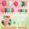 153PCS Tropical Balloon Arch Kit, Hot Pink Green Orange Palm Leaves Hawaiian Luau Balloon Garland, Summer Birthday Beach Party Decorations
